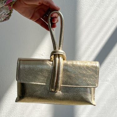 Gold Leather Mini Bag