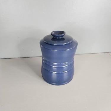 Vintage Tupperware Blue Canister Set, Servalier, Set of 4 canisters, Dark, Tripod Vintage
