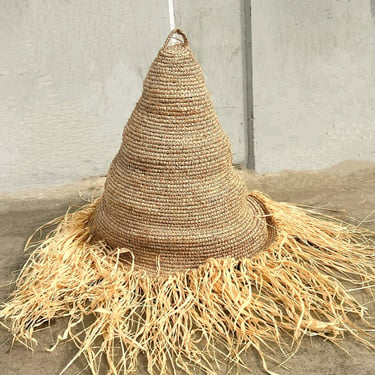 Natural Large Seagrass Organic Pendant Light - The Sorting Hat 