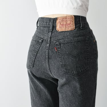 vintage Levis 17501 jeans, women's tapered 501 button fly denim, 27 waist 