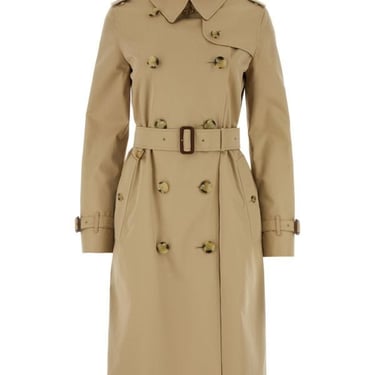 Burberry Woman Beige Cotton Trench Coat