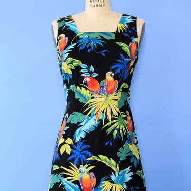 Parrot Print Marie Mini Dress S