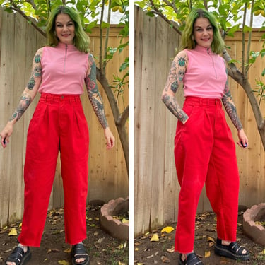 Vintage 1980’s Red Denim Trousers by Brittania 