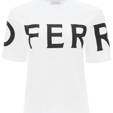 Salvatore Ferragamo Short Sleeve T-Shirt With Oversized Logo Women