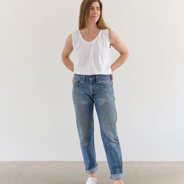 Vintage 30 Waist Levi 505 Jeans | Worn in Mended Holes Denim | Made in USA | 