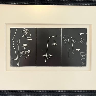 B&W Framed Abstract Art