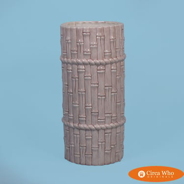 Faux Bamboo Pink Umbrella Stand