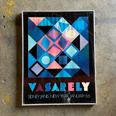 Sidney Janis for Victor Vasarely Exhibition Poster 
