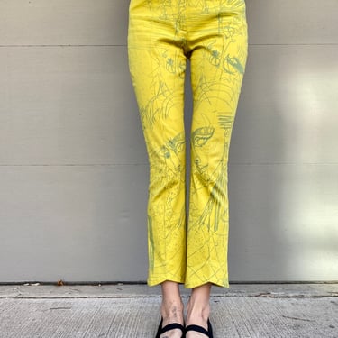 Y2K Chartreuse John Galliano Trousers