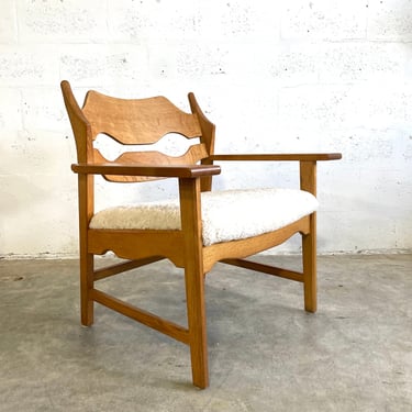 Henning Kjaernulf Razorback Razorblade Lounge Chair Danish Mid Century 