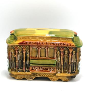 vintage San Francisco Trolly Car Bank SNCO Imports 