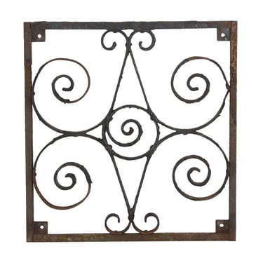 Wrought Iron Gate or Tabletop Curls & Swirls Panel