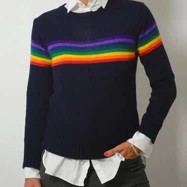 1980's Striped Rainbow Sweater