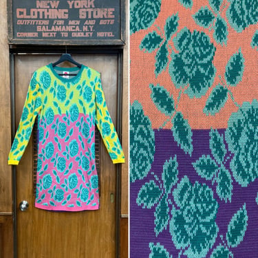 Vintage 1980’s Betsey Johnson Punk Label Knit Sweater Dress, Vintage Knit Dress, 1980’s Dress, Betsey Johnson, Sweater Dress, Punk Label, 