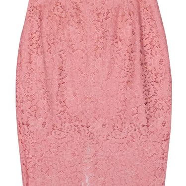 Keepsake - Pink Floral Lace Pencil Skirt Sz M