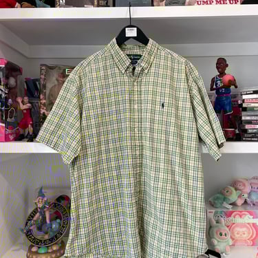 Polo RL Plaid S/S Button Up size XL