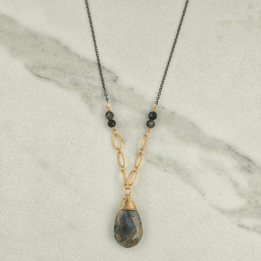 James + Jezebelle | Labradorite + Tourmaline Necklace