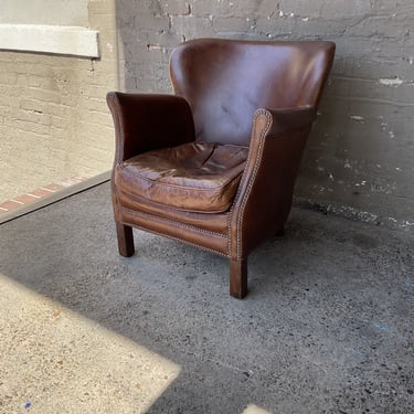 RH Leather Lounge Chair