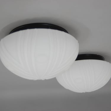 Pair of Mid-Century Flush Mounts, 1990s 