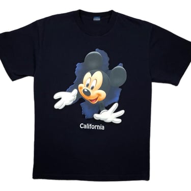 Vintage 90s Disney California Mickey Mouse Breakthrough Double Sided Graphic T-Shirt Size Large 