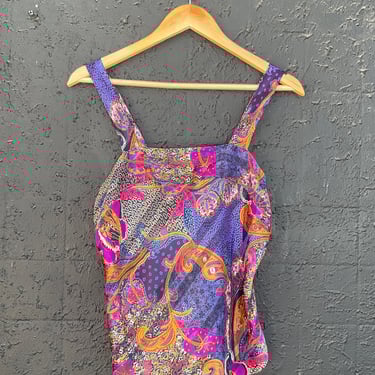 90s Purple Paisley Camisole