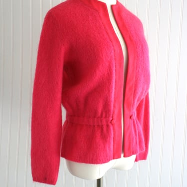 1960s - Angora - Pink Grapefruit  - Sweater - by Lawrence Couture Knit 