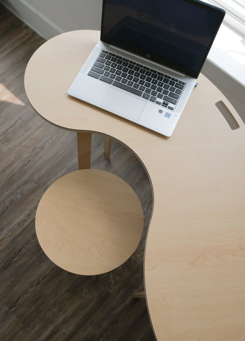 Squiggle Desk, Desk, Work Desk, Home Office Desk, Modern Desk