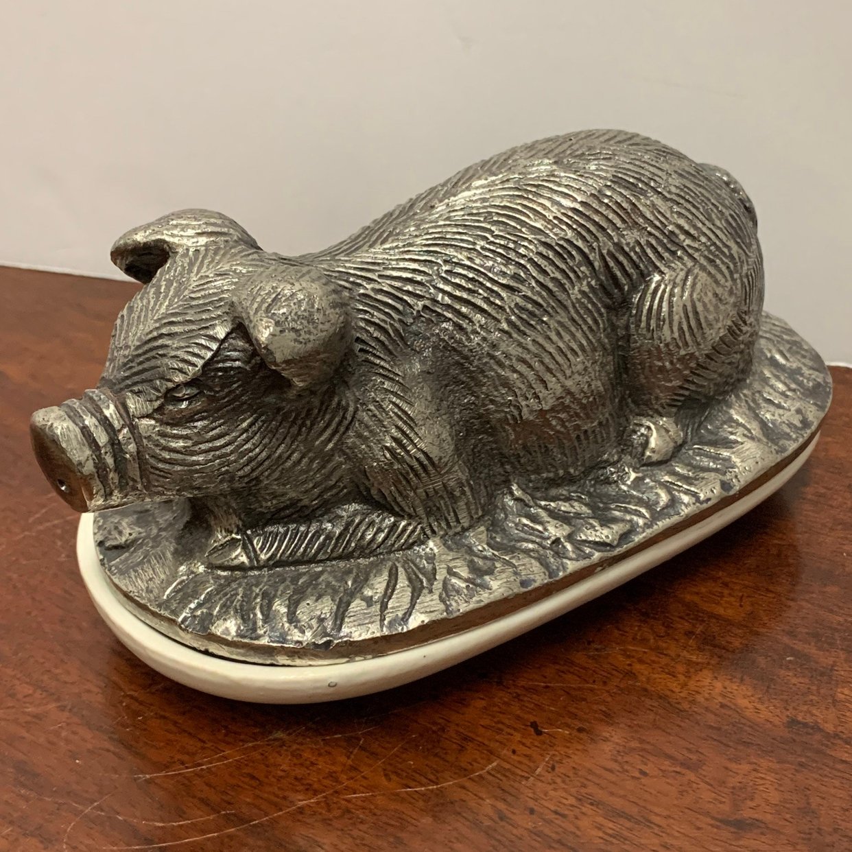 Vintage Pewter Pig Butter Dish | MOB Vintage - Kensington - Washington ...