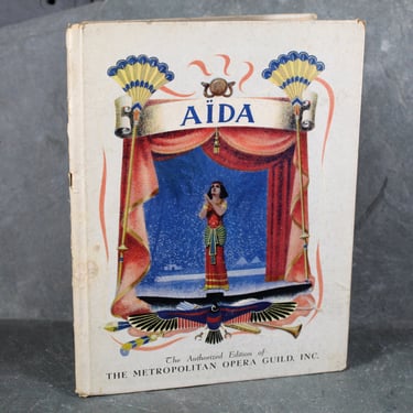 AIDA Vintage Children's Picture Book | Authorized Edition of The Metropolitan Opera Guild, Inc., | 1938 | Opera for Children 