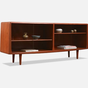 Danish Modern Teak & Glass Bookcase by Bernard Pedersen