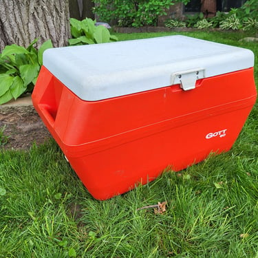 Retro Orange Plastic Gott 60 Cooler 