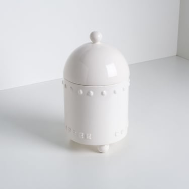 Stanley Tigerman White Ceramic &quot;Tigerman City&quot; Coffee Canister