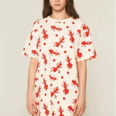 Compania Fantastica - Red Ant Print Dress