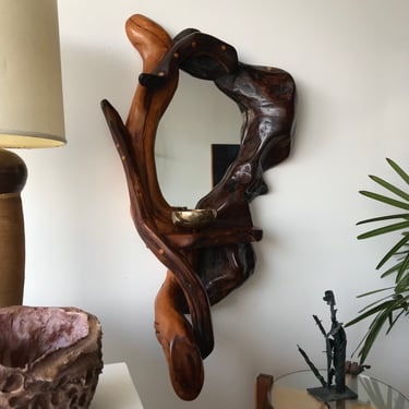 Large Free Form Root Frame Mirror