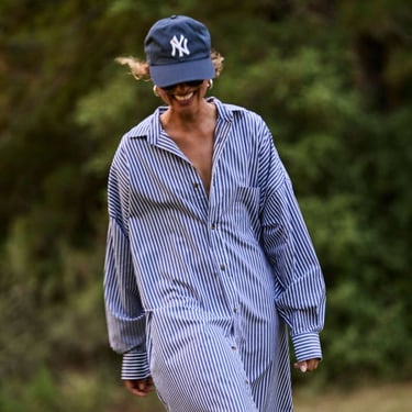 Mamene Phoebe Shirt Dress - Navy Stripe