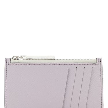 Maison Margiela Woman Lilac Leather Card Holder