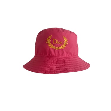 Dior Pink Logo Bucket Hat