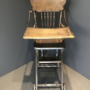 Antique High Chair with Wheels (Seattle)