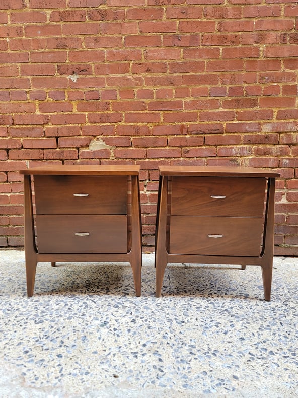 Pair of Walnut Nightstands with Great Legs