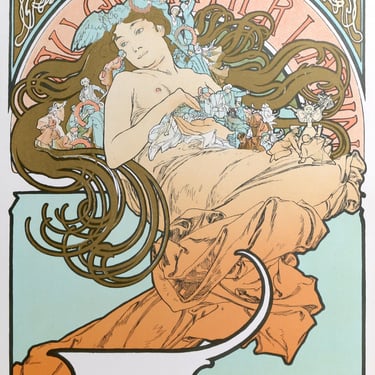 Alphonse Mucha, Au Quartier Latin, 12, Lithograph Poster 