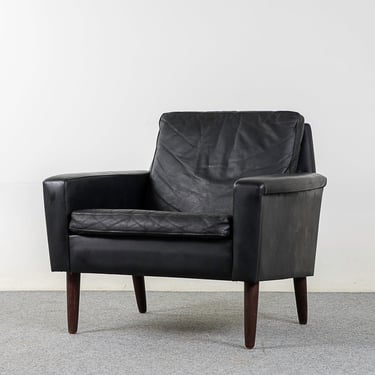 Danish Modern Leather Armchair- (321-257) 