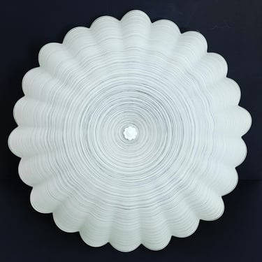 Midcentury Scallop Shell Flush Light 