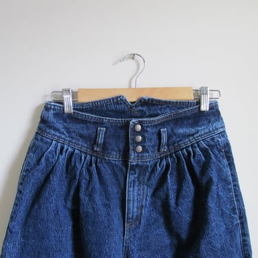 80s High Waist Balloon Ankle Jeans M 29 Waist 