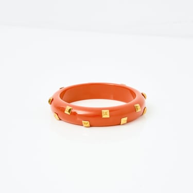 Studded Red Lucite Bangle