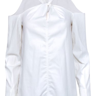 Rag & Bone - White Button-Up Cold Shoulder Blouse Sz S