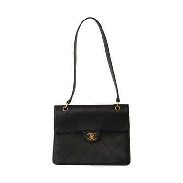 Chanel Black Caviar Trapezoid Flap Bag