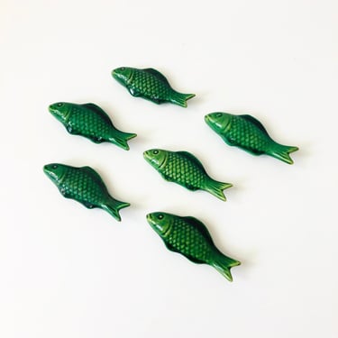 Ceramic Fish Chopstick Rests - Set of 6 