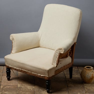 French Late 19th Century Upholstered Edwardian Chair