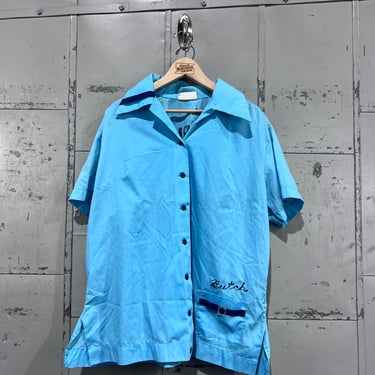 60s〜 King Louie Bowling Shirt USA stitch Vintage 1960s King Louie Chain Stitch Bowling Shirt Men's