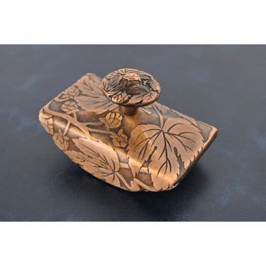 Marshall Field & Co. Antique Floral Ivy Bronze Rocker Blotter, Circa 1910